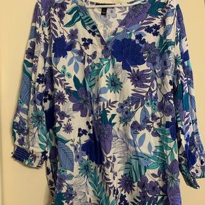 Blue long sleeve blouse